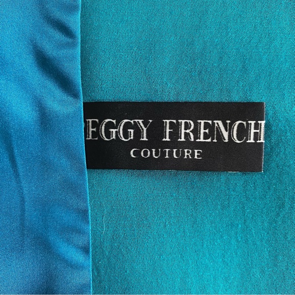 Women’s 1950’s Turquoise Evening-wear Over Coat by Peggy French - Picture 8 of 9